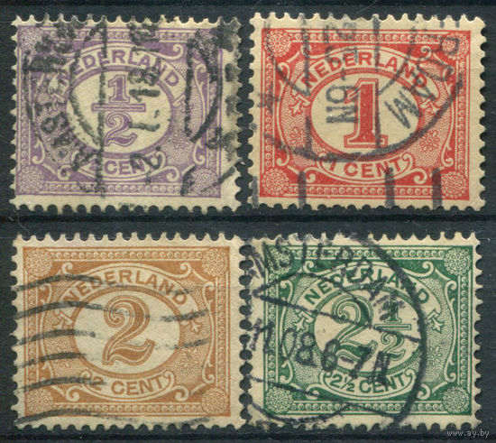 Нидерланды - 1899г. - цифры - 4 марки - полная серия, гашёные [Mi 49-52]. Без МЦ!