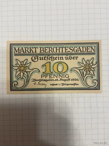 10 пфенингов (нотгельды) г. Германия.-1412