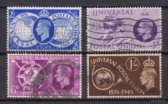24.Br. Великобритания. Георг VI. 75 лет ВПС. 1949 г. Серия. Mi.##241-244.