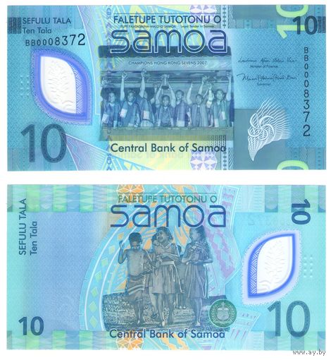 Самоа 10 тала  2023 год UNC   (полимер)