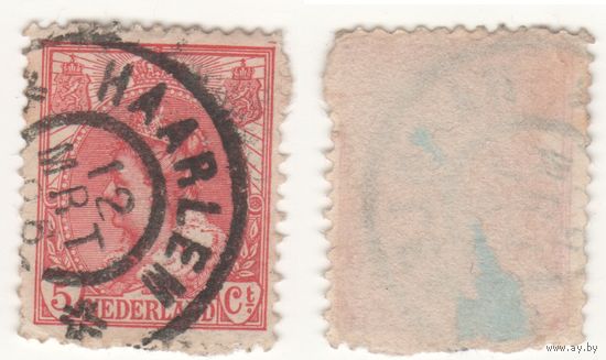 Нидерланды (Mi) NL 54 5 цент 1899-1935 год Queen Wilhelmina - (1880-1962) (3) (m35)