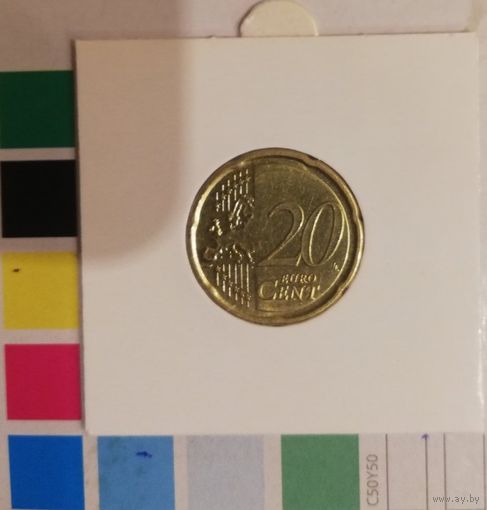 Финляндия 20 евроцентов 2007 в холдере