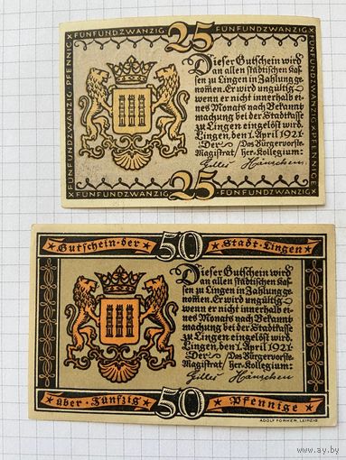 Нотгельд 25-50 пфеннигов Германия Линген-0101
