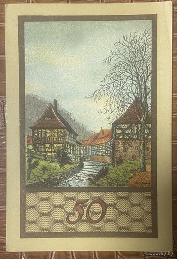 Нотгельд 50 пфеннигов 1922 год. Зуль,. Веймарская республика