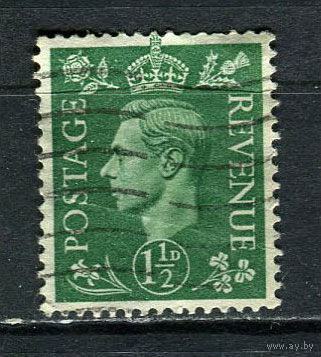 Великобритания - 1951/1952 - Король Георг VI 1 1/2P - [Mi.248y] - 1 марка. Гашеная.  (Лот 16Gk)-T2P44