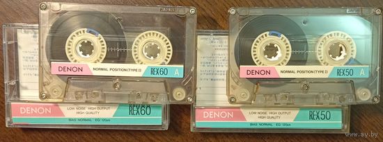 Аудиокассеты Denon RE-X 50 и 60 минут 2шт.