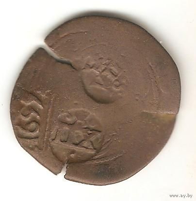 КОРОЛЕВСТВО ИСПАНИЯ  12 МАРАВЕДИ 1655 ФИЛИПП IV КОНТРМАРКИРОВАННАЯ