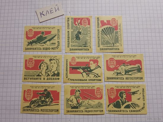 Спичечные этикетки ф.Гомель. ДОССАФ. 1964 год