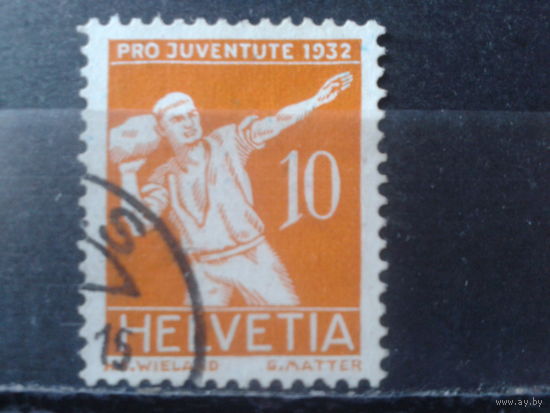Швейцария 1932 Национальный спорт, метание камня