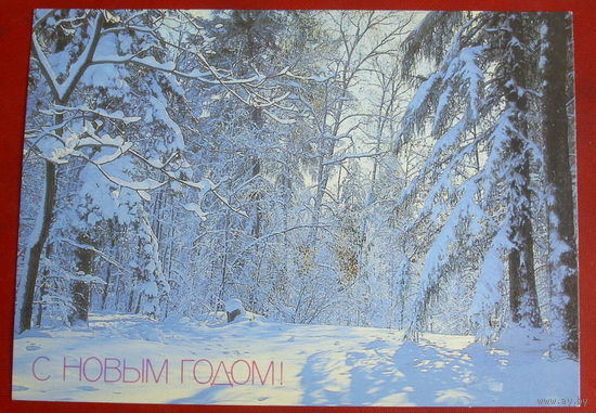 С новым годом! Подписанная. 1987 года. Ерина. 1396.