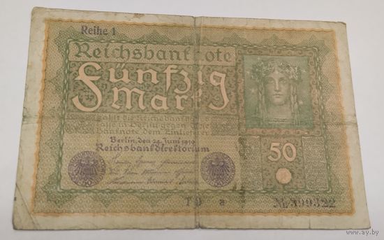 1919 год Германия 50 марок