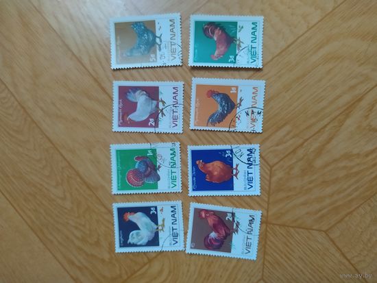 Вьетнам серия марок 1989 г. Куры.