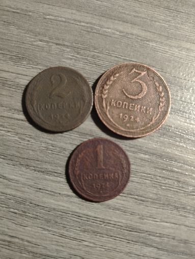 1,2,3коп., 1924г.