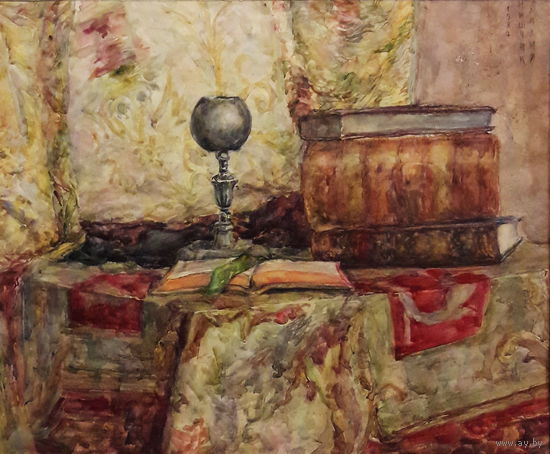 Графика "Натюрморт с книгами"
