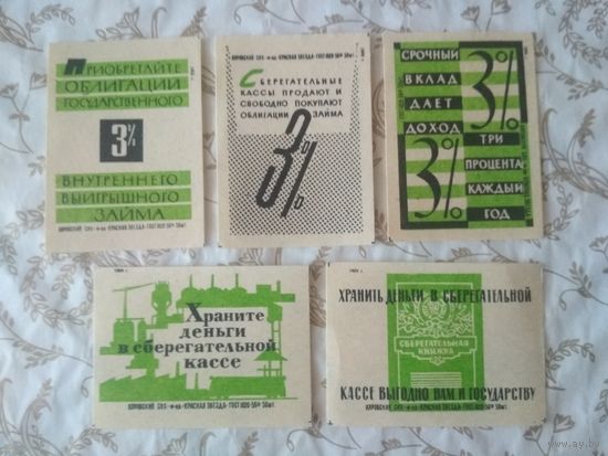 Спичечные этикетки  ф.Красная звезда. Сберегательные кассы. 1959 год