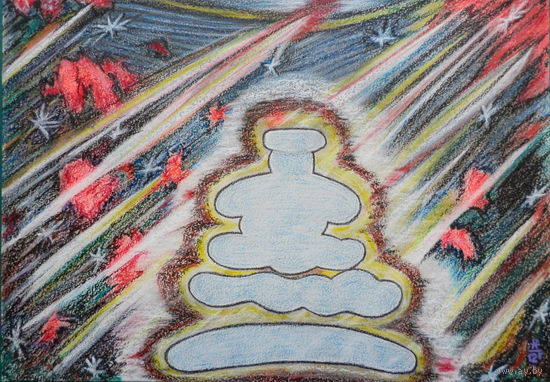 Мучения, смешанная техника, бумага 2012, Котов Олег