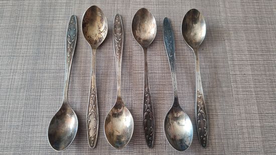 Ложки чайные мельхиор