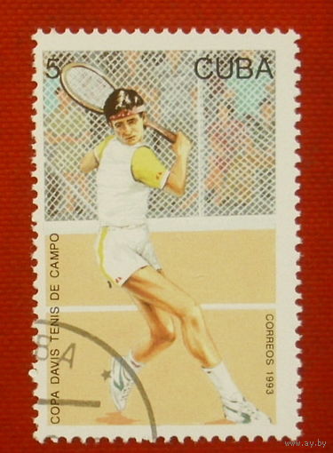 Куба. Теннис. ( 2 марки ) 1993 года. 1-4.