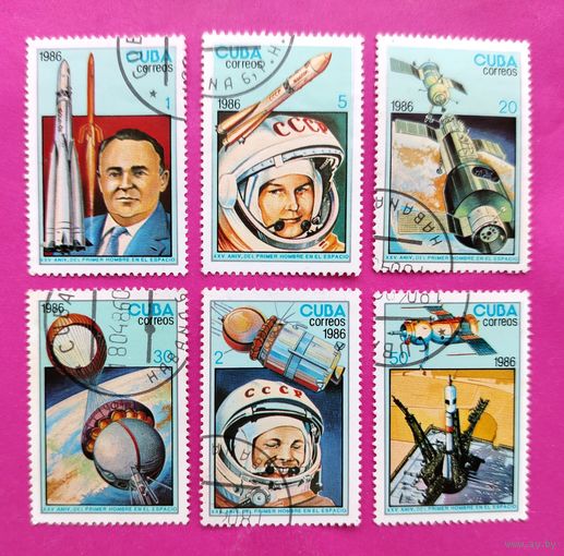 Куба. Космос. ( 6 марок). 1986 года. 10-19.