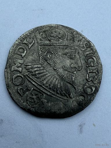 С рубля .R5!!!Трояк(3 гроша)без даты (1594-1601) IF Всхвов Сигизмунд 3 распродажа коллекции!!!