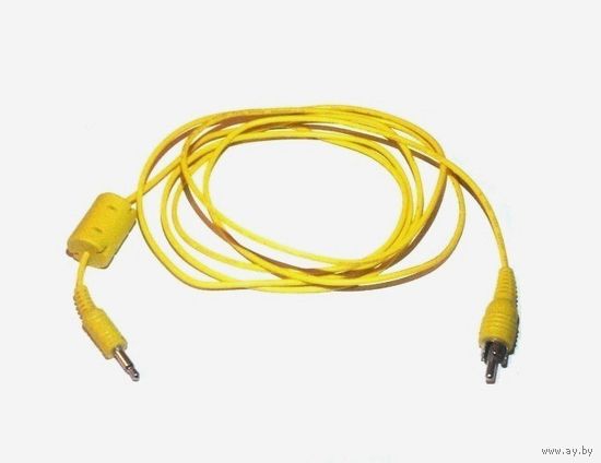 Видеокабель RCA (тюльпан) - Миниджек 3.5мм для TV. Длина: 1.80м.