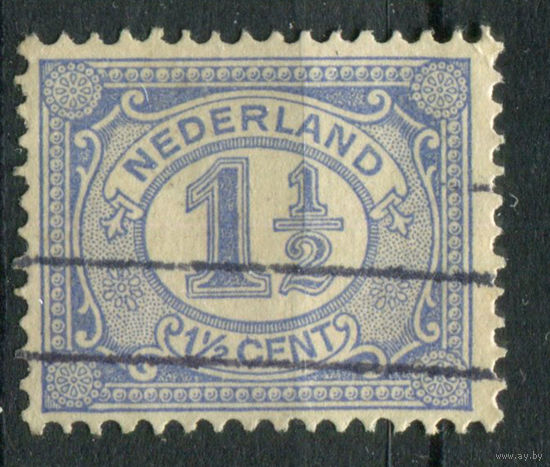 Нидерланды - 1908/14г. - цифры, 1 1/2 с, Mi 75 - 1 марка - гашёная. Без МЦ!