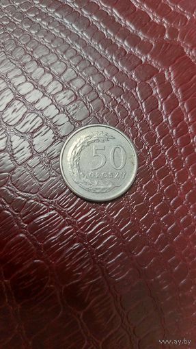 Монета 50 грошей 2010г. Польша.