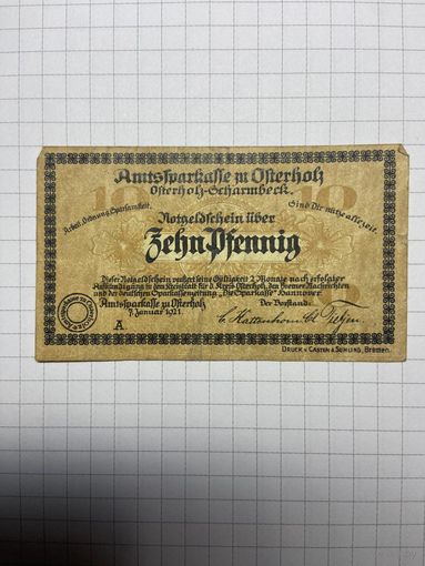 10 пфенигов (нотгельды) г. Германия.-2012