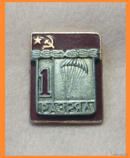 Знак. 1 разряд парашютный спорт.