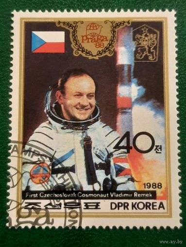 КНДР 1988. Первый Чехословацкий космонавт Vladimir Remek