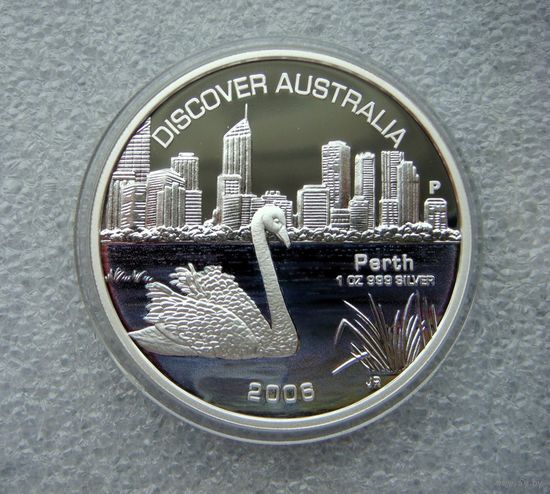 1 доллар 2006. Австралия. Перт. Серия "Откройте для себя Австралию". Серебро 999