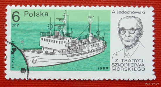 Польша. Корабль. ( 1 марка ) 1980 года.