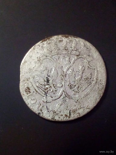 Билон Фридриха  Пруссия 1757 год 6 грошей