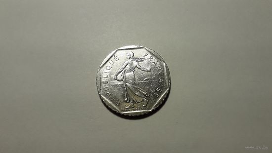 2 франка 1979 г. Пятая Французская Республика. Внимательно читайте объявление.