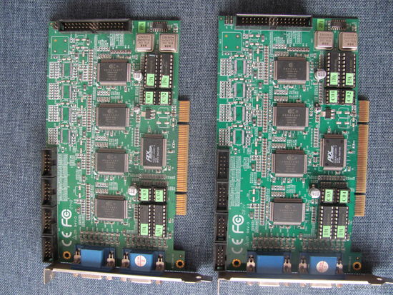 Две платы видеонаблюдения PLX PCI6140