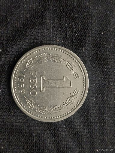1 песо аргентина 1959