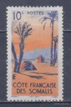 [522] Французские колонии. Французское Сомали 1947. Ландшафт.10с. БЕЗ КЛЕЯ.