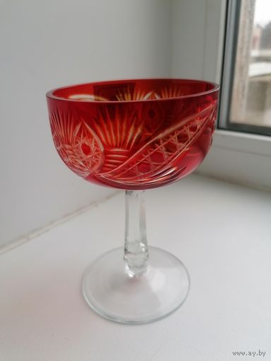 Фужеры, шампанка, резной хрусталь