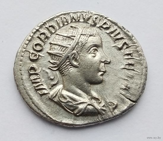 Гордиан III 238-244 гг. н. э. Юпитер. Антониниан, двойной денарий. Серебро. /4