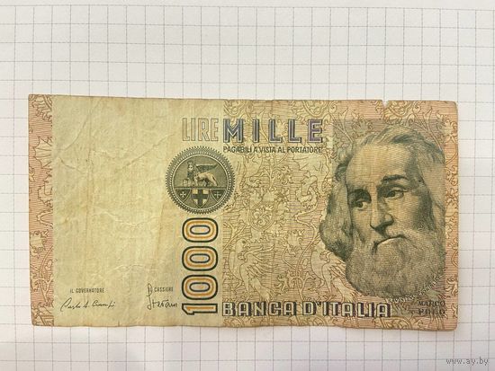 Банкнота Италии 1000 лир. 1982 год.-2