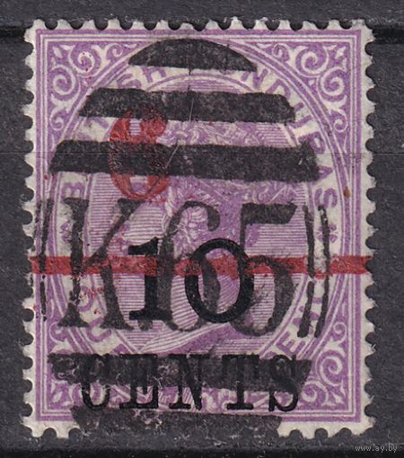 56.BrKCI. Великобритания. Колонии. Британский Гондурас. Стандарт. Виктория. Надпечатка нового номинала. 1891 г. 6P. Mi.#26a.