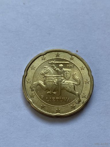 Литва, 20 евроцентов 2017