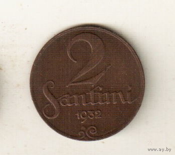 Латвия 2 сантим 1932 2