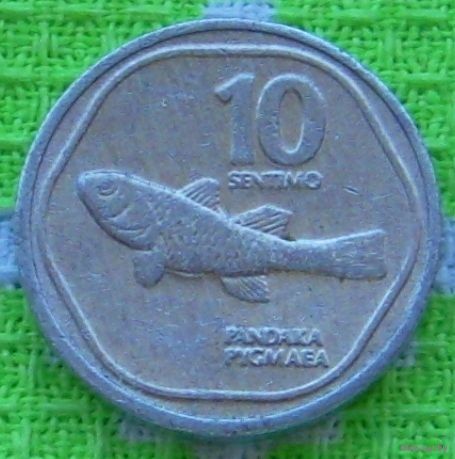 Филиппины 10 центов 1991 года. Раба.