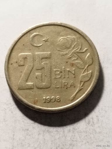 Турция 25000 лир 1998