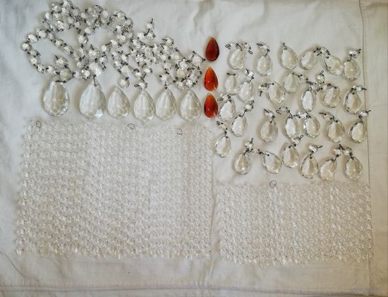 Подвески с люстр СССР, хрусталь, одним лотом