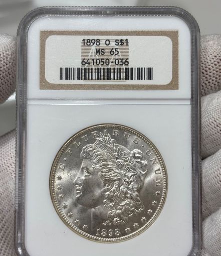 MS65 ! NGC 1 доллар 1898 О
