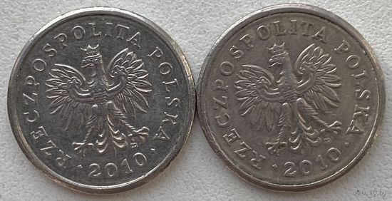 Польша 10 грошей 2010 г. Цена за 1 шт.