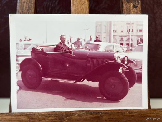 Старинная фотография ретро автомобил. Много Лотов с рубля