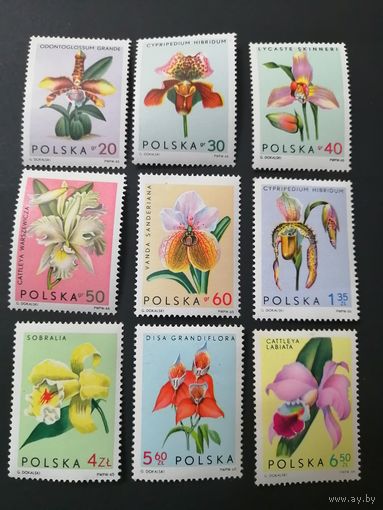 Польша 1965. серия "Цветы"